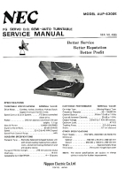 NEC AUP-6300-E - Service Manual 